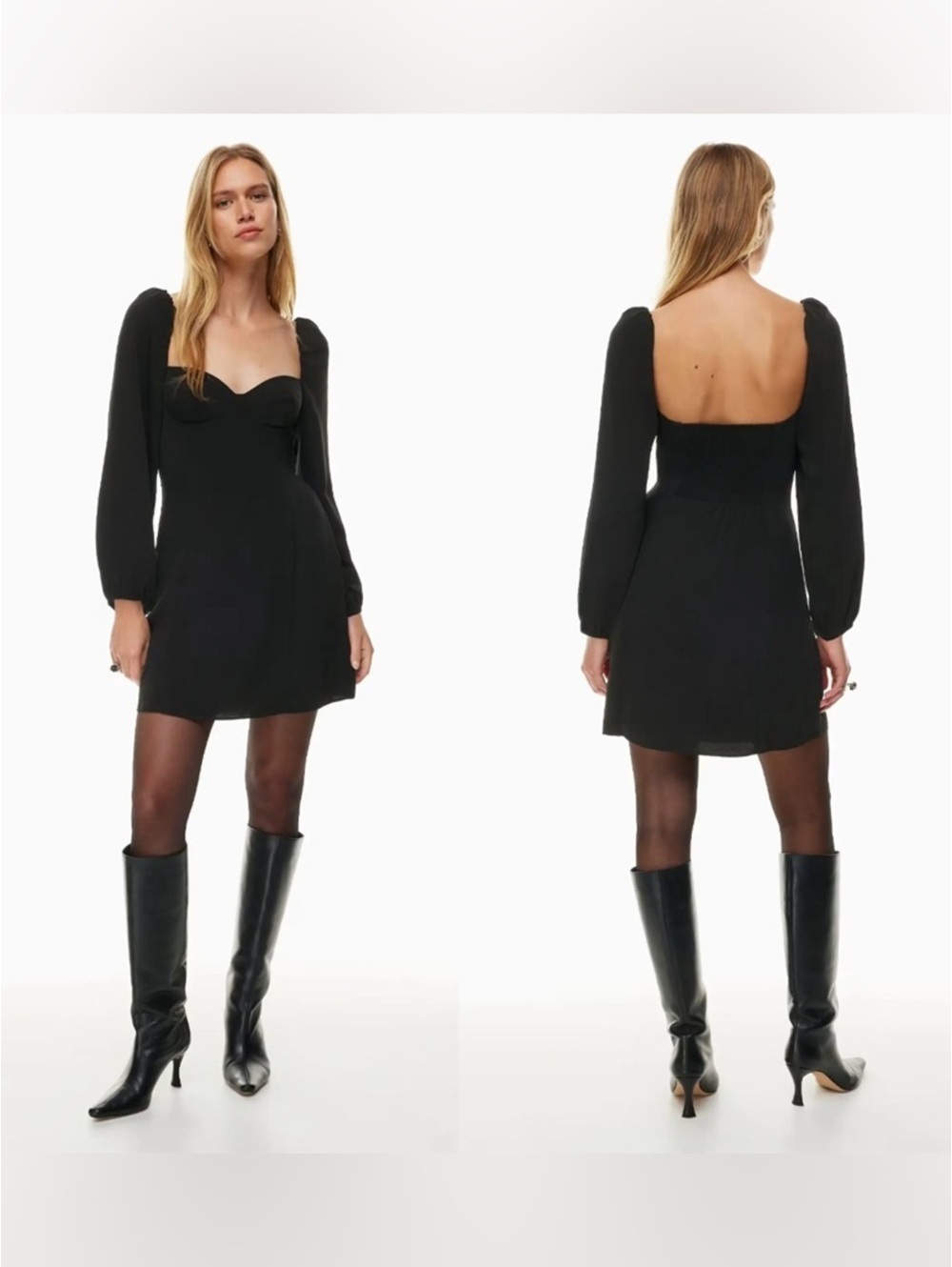 Aritzia Wilfred Novella Dress In Black Size 8